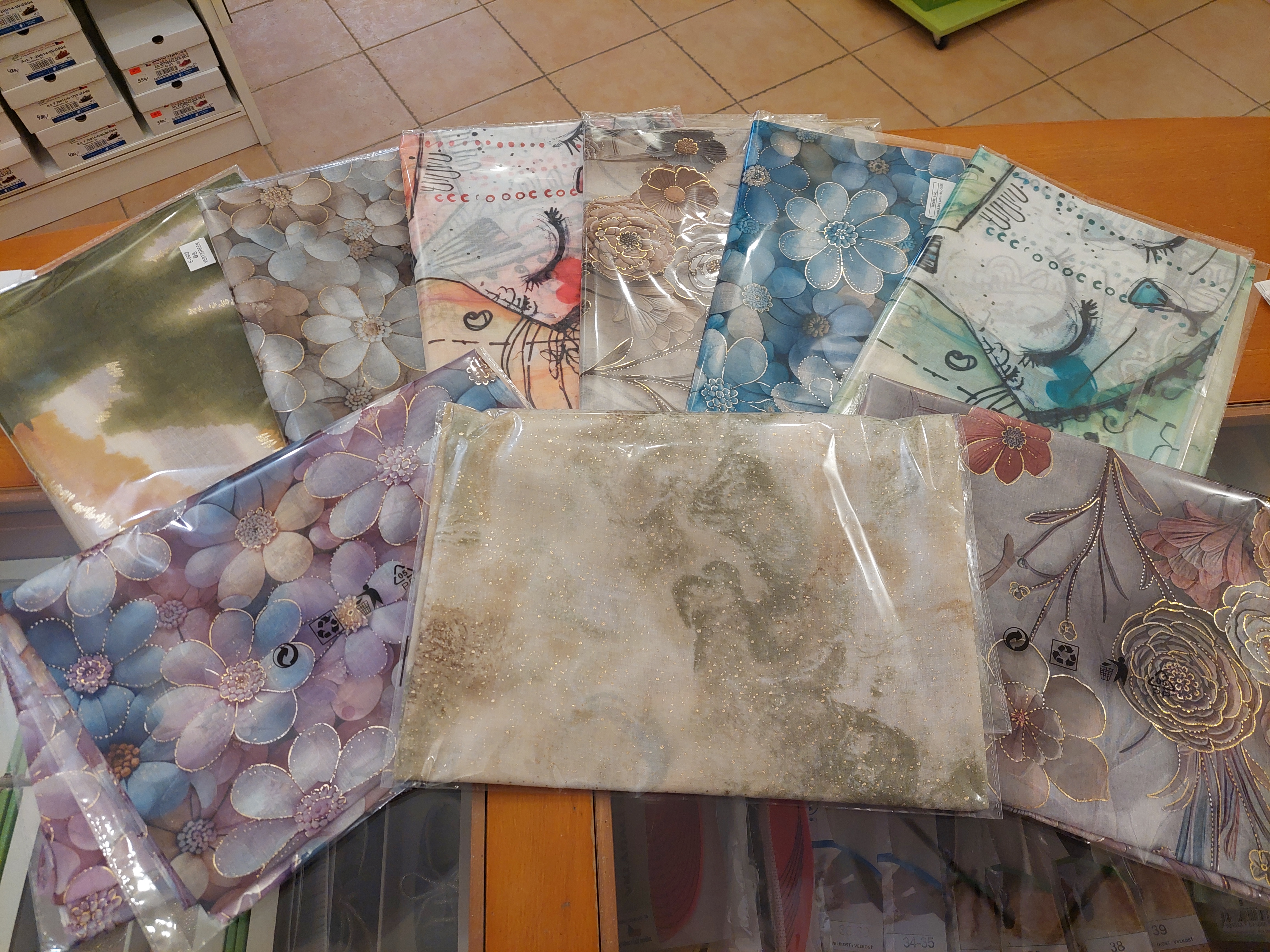 Šátky a šály letní